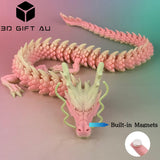 D14 - Sweet Spring Chinese Dragon - 3D Dragon, Fridge Magnets, Gift for Children, Fun Toy