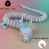 D15 - Sugarspun Sky Chinese Dragon - 3D Dragon, Fridge Magnets, Gift for Children, Fun Toy