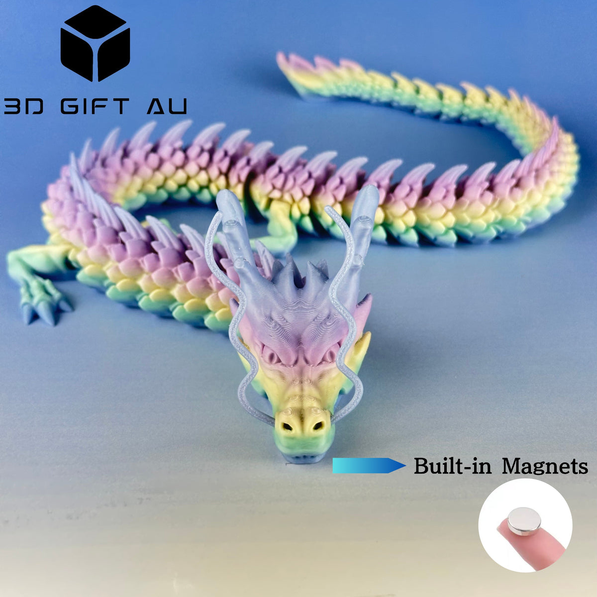 D06 - Jubilee Dragon - 3D Dragon, Fridge Magnets, Gift for Children, Fun Toy