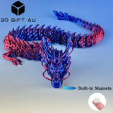D04 - Nebula Bloom Chinese Dragon - 3D Dragon, Fridge Magnets, Gift for Children, Fun Toy