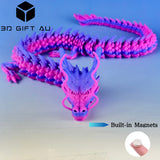 D12 - Sugarplum Dream Chinese Dragon - 3D Dragon, Fridge Magnets, Gift for Children, Fun Toy