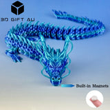 D13 - Luminous Depths Chinese Dragon - 3D Dragon, Fridge Magnets, Gift for Children, Fun Toy